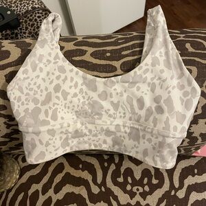 Lululemon Athletica Cream Leopard Sports Bra